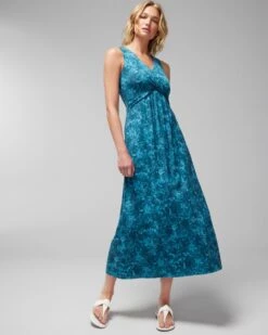 V-neck Twist Maxi Bra Dress