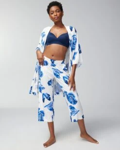 Cool Nights Smocked Cropped Pants