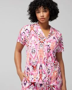 Cool Nights Short Sleeve Notch Collar