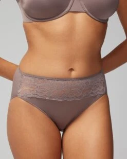 Vanishing Edge Microfiber With Lace High Leg