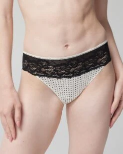 Vanishing Edge Microfiber With Lace Hipster