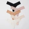 Embraceable Signature All-Over Lace Thong 5 Pack -Shapewear Favour 570340715 2530 large