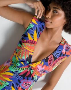 Bleu Rod Night Safari Cap Sleeve One Piece 8 Bleu Rod Night Safari Cap Sleeve One Piece -Shapewear Favour 570343647ext3 large