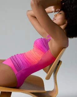 Bleu Rod Cool Breeze Shirred One Piece -Shapewear Favour 570343685ext3 large