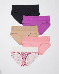 Embraceable Super Soft Gayou Lace Hipster 5-Pack