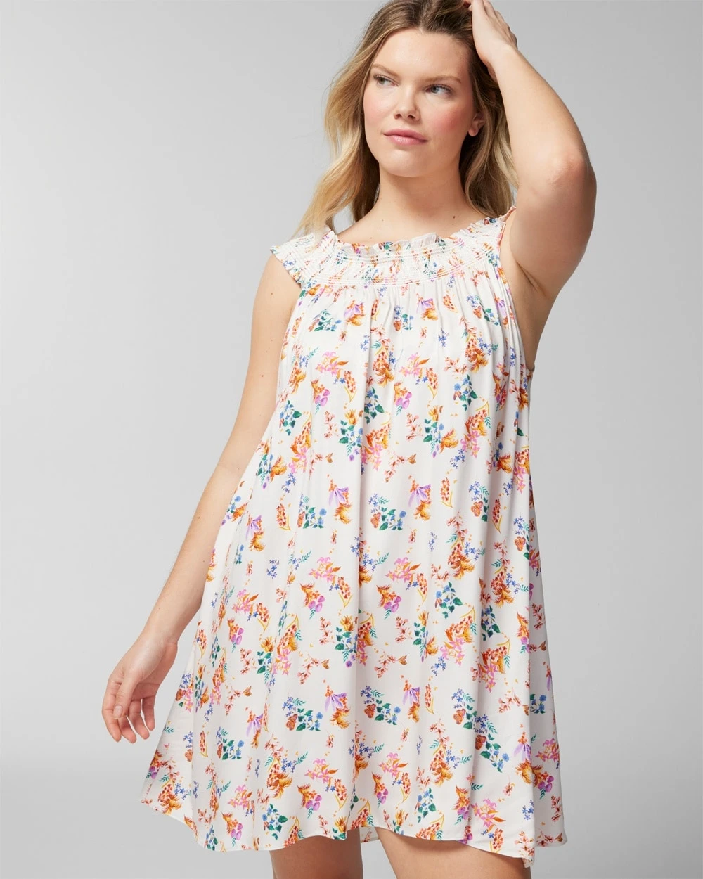 Woven Smock Sleeve Sleepshirt 3 Woven Smock Sleeve Sleepshirt