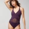 Bleu Rod Don't Mesh With Me V-Neck One-Piece 1 Bleu Rod Don't Mesh With Me V-Neck One-Piece -Shapewear Favour 570351260 6763 large