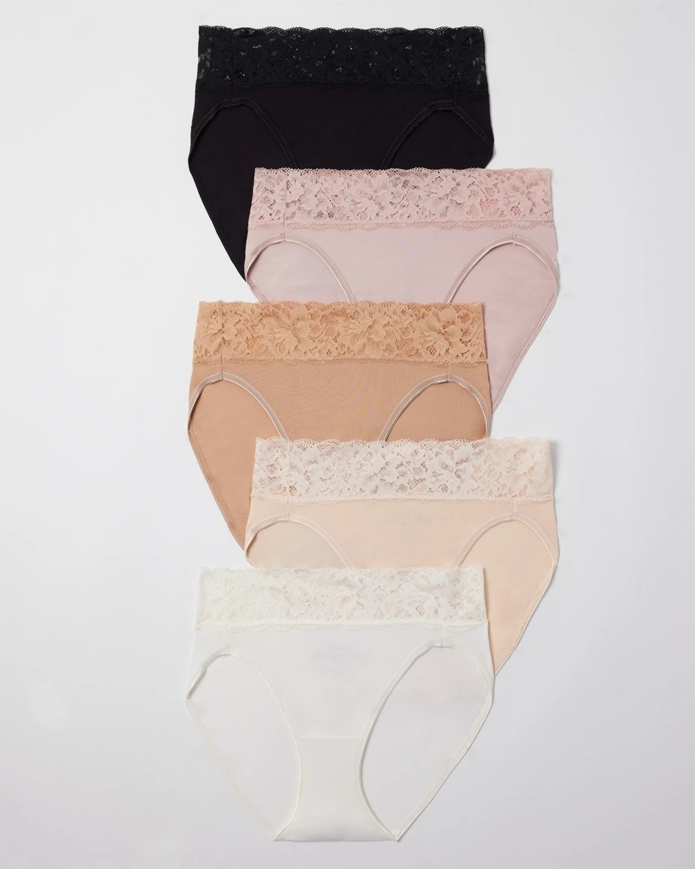 Embraceable Super Soft Signature Lace High-Leg Brief 5-Pack 3 Embraceable Super Soft Signature Lace High-Leg Brief 5-Pack